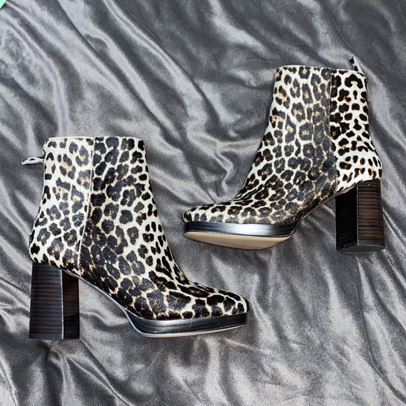 🍂Sanctuary Razzle Leopard Print Calf Hair Block Heel Booties! - Picture 2 of 8